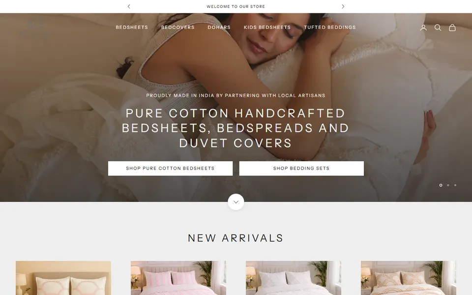 Beds and More home furnishing eCommerce website