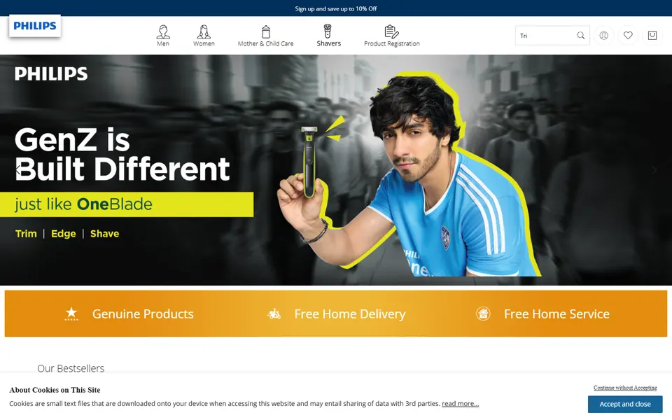 Philips India eCommerce website